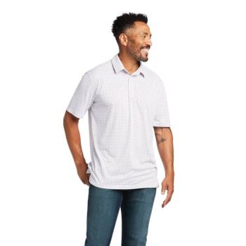 Ariat All Over Print Polo Biele | bQELyGA2