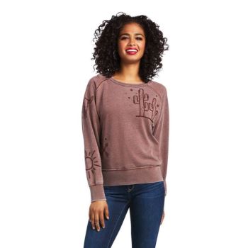 Ariat American Stories Crew Brunette | rzKsqgl8