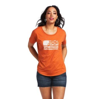 Ariat Ariat Desert Flag T-Shirt Adobe Heather | 1T33wLUO