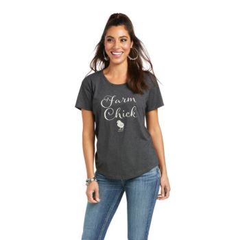 Ariat Ariat Farm Chick T-Shirt Siva | T9s93Wdz