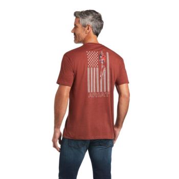 Ariat Ariat Farm T-Shirt Rust Heather | teVMOADN