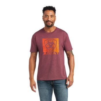 Ariat Ariat Gradient T-Shirt Bordove | ob0k6lBe