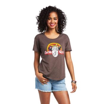 Ariat Ariat Hereford T-Shirt Hnede | ZbGnvLU2