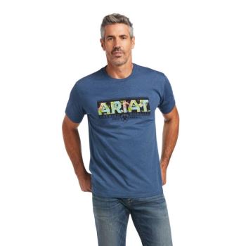 Ariat Ariat Hibiscus T-Shirt Modre | 2SEzbTW1