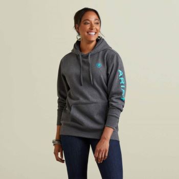 Ariat Ariat Logo Hoodie Siva | ArkVHmpY