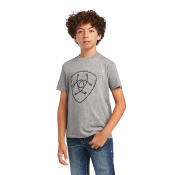Ariat Ariat Rope Shield T-Shirt Athletic Heather | or62aQfM
