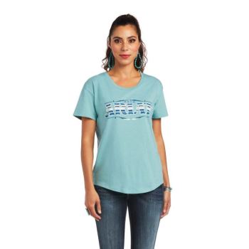 Ariat Ariat Rough Serape T-Shirt Modre | IrU1ZqQk