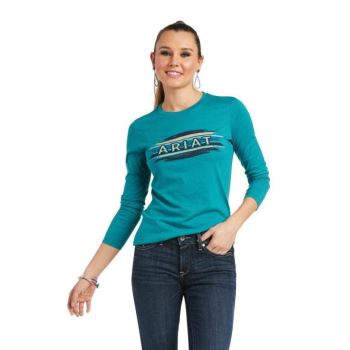 Ariat Ariat Serape Tee Tyrkysové Zelene | QhFZGz24
