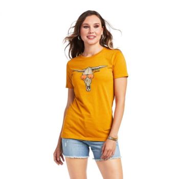 Ariat Ariat Sunglass Skull T-Shirt Buckhorn Heather | so1tTSVh