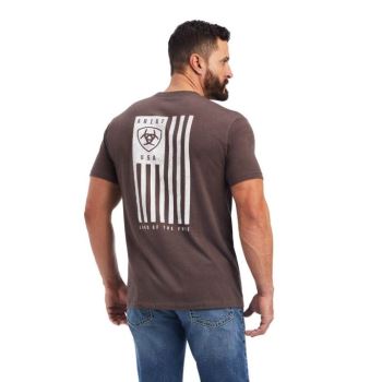 Ariat Ariat Vertical Freedom T-Shirt Hnede | sCz5ed8s