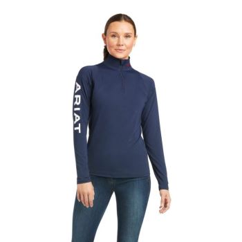 Ariat Auburn 1/4 Zip Baselayer Námornícka Modrá | dX8pFIOa