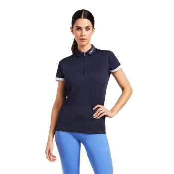 Ariat Bandera 1/4 Zip Polo Námornícka Modrá | o6WLyTDq