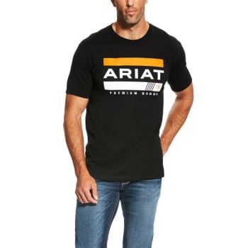 Ariat Bar Stripe T-Shirt Čierne | fsPOzpi1