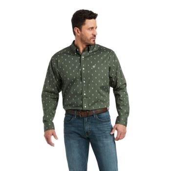 Ariat Bertel Stretch Klasické Fit Shirt Hemlock | EXZIWhzX