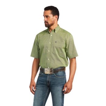 Ariat Branson Stretch Klasické Fit Shirt Zelene | K58jBNhv