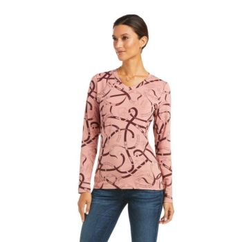 Ariat Bridle Print T-Shirt Siva Ruzove | GDLgxJ9A
