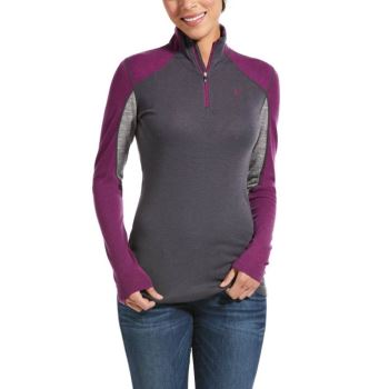 Ariat Cadence Wool 1/4 Zip Baselayer Kráľovská Modrá Nachový | ZecPx18E