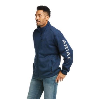 Ariat Caldwell Logo Full Zip Indigo | ypnlBsYq