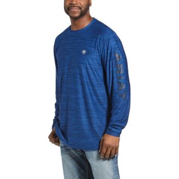 Ariat Charger Logo T-Shirt Cobalt Heather | ffUIBC6v