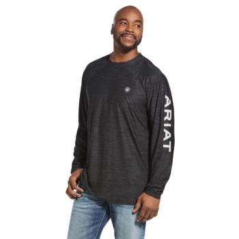 Ariat Charger Logo T-Shirt Siva | MbZ0OKhe