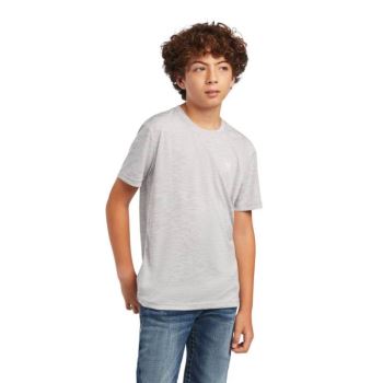 Ariat Charger Patriotic Tee Siva | 0L8PrDz0