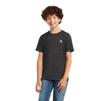 Ariat Charger Patriotic Tee Tmavo Siva | tFaeSzky