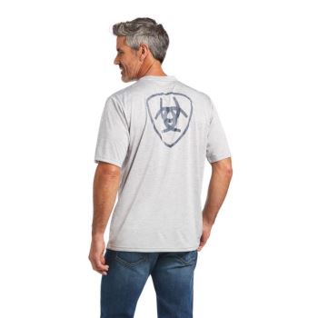 Ariat Charger Shield Tee Siva | LnIhAG6O