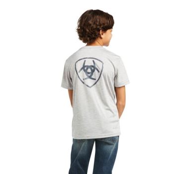 Ariat Charger Shield Tee Siva | pewMZfG0