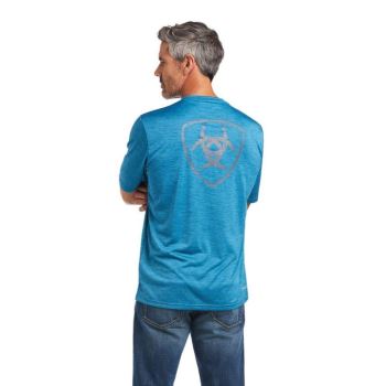 Ariat Charger Shield Tee Tyrkysové | xOAZWkVT