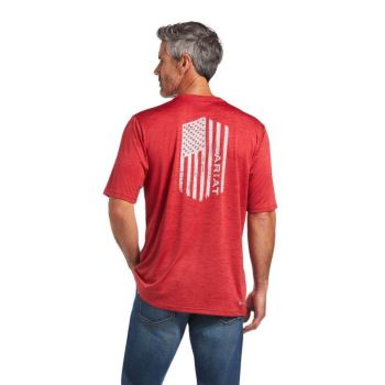 Ariat Charger Vertical Flag Tee Scooter | 4LTAs2iY