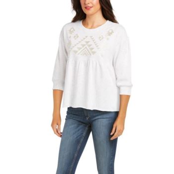 Ariat Cheers Pullover Egret | 0VSoSGcL