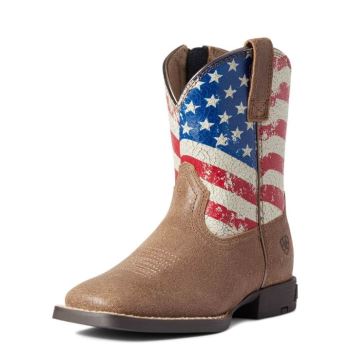 Ariat Child Stars and Stripes Western Boot Hnede | 6RteIz54