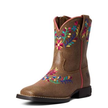 Ariat Child Wild Flower Western Boot Hnede | 4xRCmgAc