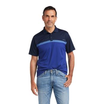 Ariat Color Block Fitted Polo Námornícka Modrá Modre | A8GbJDdy