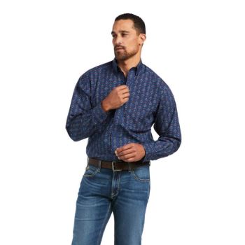 Ariat Damien Klasické Fit Shirt Tmavo | OLr5SmCf