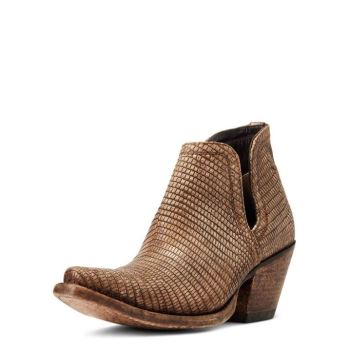 Ariat Dixon Lizard Western Boot Béžové Hnede | cctksbfb