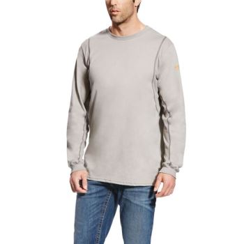 Ariat FR AC Crew T-Shirt Strieborne | cFRVz7OG