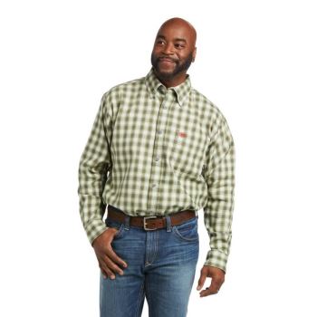 Ariat FR Abrell Pracovná Shirt Čierne Zelene | XJTYGobk