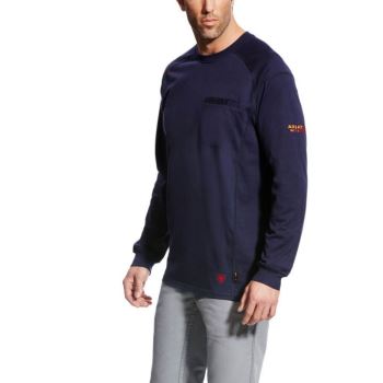 Ariat FR Air Crew T-Shirt Námornícka Modrá | NCTSMPrk