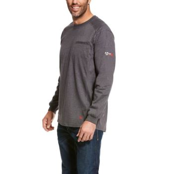 Ariat FR Air Crew T-Shirt Siva | JvfBHTAj