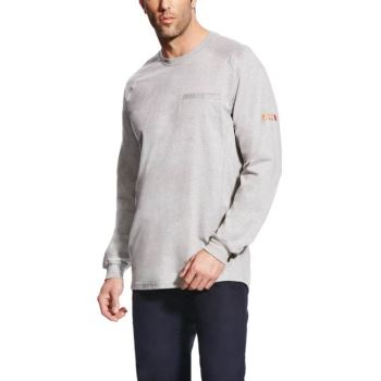 Ariat FR Air Crew T-Shirt Strieborne | U9jTJtNj