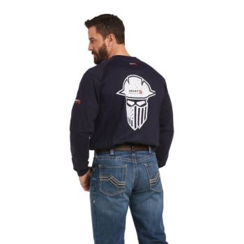 Ariat FR Air Full Cover Grafika T-Shirt Námornícka Modrá | SzIm7uSd