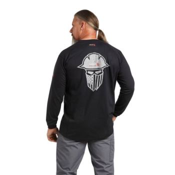 Ariat FR Air Full Cover Grafika T-Shirt Čierne | T12Bg3AN