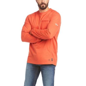 Ariat FR Air Rig Life Grafika T-Shirt Volcanic Heather | SFVaUYM5