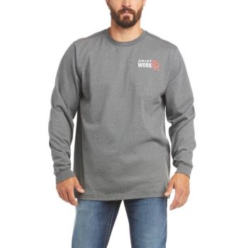 Ariat FR American Raptor Grafika T-Shirt Siva | syPP90xv