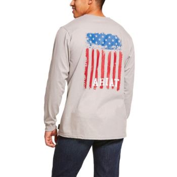 Ariat FR Americana Grafika T-Shirt Strieborne | el1W5VtH