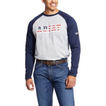 Ariat FR Baseball Logo T-Shirt Námornícka Modrá | ko4oovF5