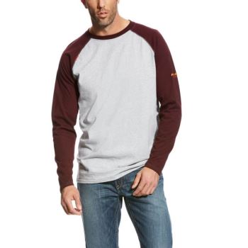 Ariat FR Baseball T-Shirt Siva | 1DDjGtuJ