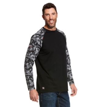 Ariat FR Baseball T-Shirt Čierne Maskacove | 9hNRmKJI