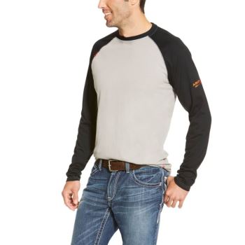 Ariat FR Baseball T-Shirt Čierne Siva | IYUUFyG7
